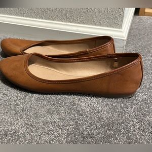 Camel ballet flats, 8.5
